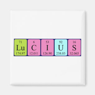 Lucius periodieke table name magnet