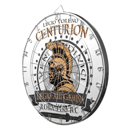 Lucius Voreno, een beroemde Roman Centurion Dartbord (Voorkant Rechts)
