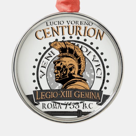 Lucius Voreno, een beroemde Roman Centurion Metalen Ornament (Voorkant)