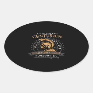Lucius Voreno, een beroemde Roman Centurion Oval S Ovale Sticker