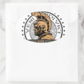 Lucius Voreno, een beroemde Roman Centurion Ovale Sticker (Tas)