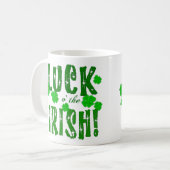 Luck aan de Irish Lucky Shamrock Mok (Voorkant links)