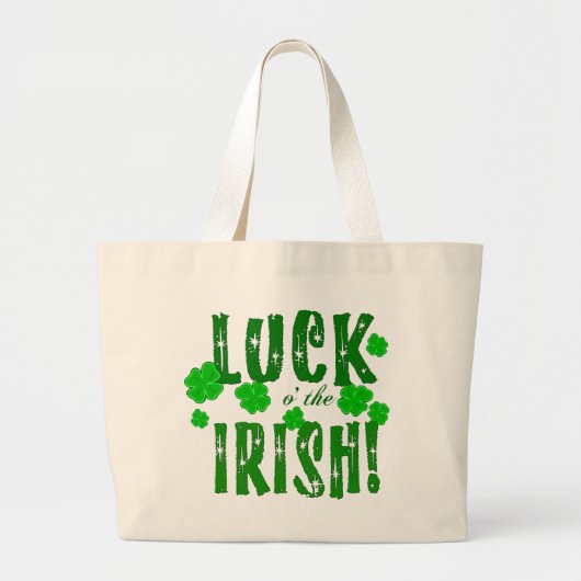 Luck aan the Irish Stars Shamrocks Tas (Voorkant)