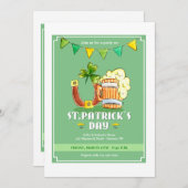 Luck and Brew Invitation Kaart (Voorkant / Achterkant)