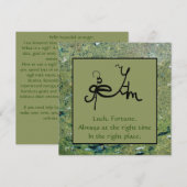 Luck and Fortune Sigil Art Kaart Notitiekaartje (Voorkant / Achterkant)