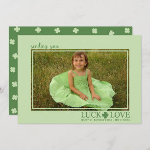 Luck and Love St. Patrick's Day Fotokaarten