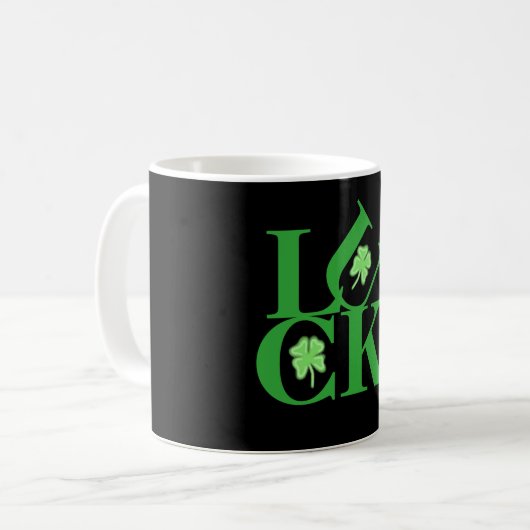 Luck and Shamrocks Coffee Cup Koffiemok (Voorkant links)
