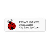 Luck be a Ladybug Schattige Cartoon Insect Design Etiket (Voorkant)