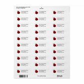 Luck be a Ladybug Schattige Cartoon Insect Design Etiket (Full Sheet)