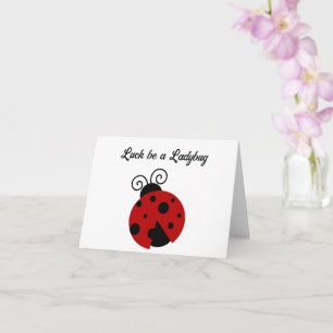 Luck be a Ladybug Schattige Cartoon Insect Design Kaart