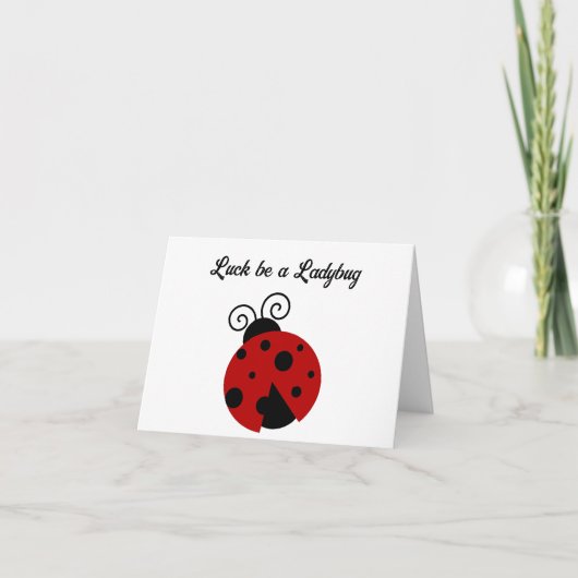 Luck be a Ladybug Schattige Cartoon Insect Design Kaart (Voorkant)