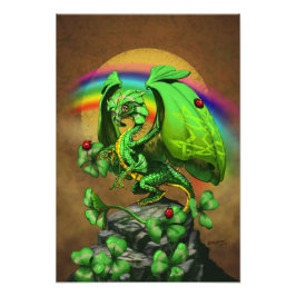 Luck Clover Dragon 13x19 Print Foto Afdruk
