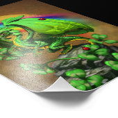 Luck Clover Dragon 4x6 Afdrukken Foto Afdruk (Hoek)