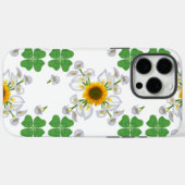 Luck Clover met Sunflower en Calla Lily Case-Mate iPhone Case (Achterkant (horizontaal))