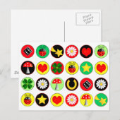 LUCK DOTS ANSICHTKAART BRIEFKAART (Voorkant / Achterkant)