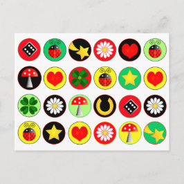 LUCK DOTS ANSICHTKAART BRIEFKAART