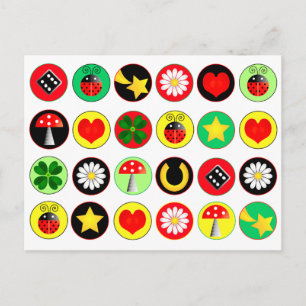 LUCK DOTS ANSICHTKAART BRIEFKAART