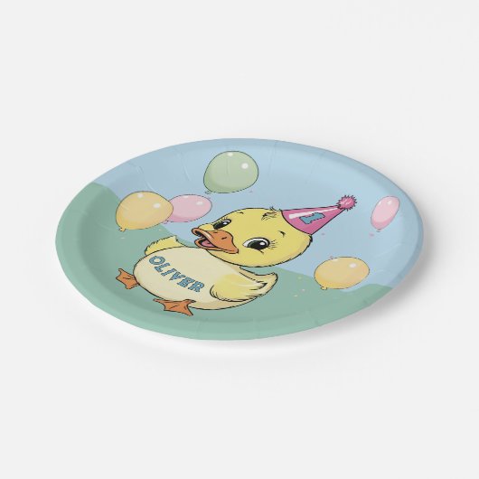 Luck Duck Verjaardagsfeestje Duckie Papieren beker Papieren Bordje (Gekanteld)