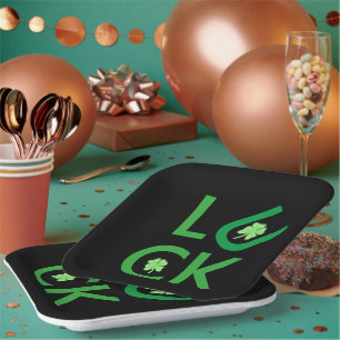 Luck en Shamrocks Papieren Bordje