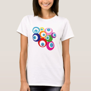 LUCK EYES GOOD LUCK EVIL EYES RAINBOW T-SHIRT