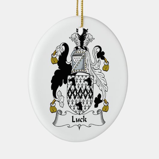 Luck Family Crest Keramisch Ornament (Rechts)