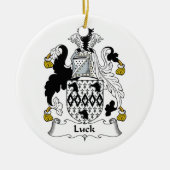 Luck Family Crest Keramisch Ornament (Voorkant)