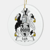 Luck Family Crest Keramisch Ornament (Links)