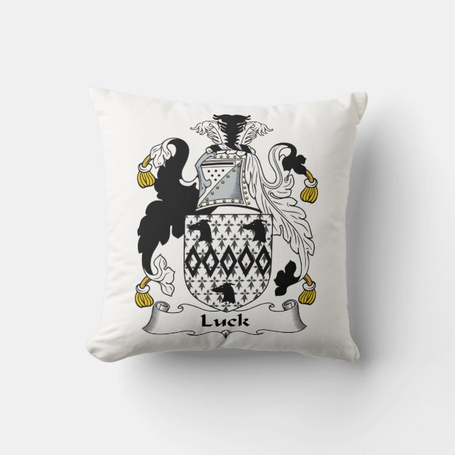 Luck Family Crest Kussen (Voorkant)