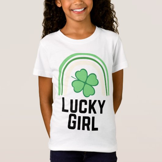 Luck Girl T-shirt voor kinderen (Voorkant)