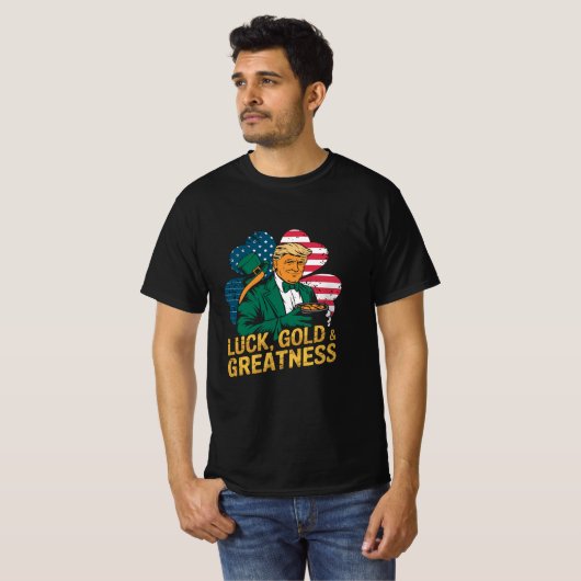 Luck Gold Donald Trump T-shirt (Voorkant volledig)