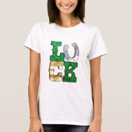 Luck Hoefijzer Green Gold St Patricks Day Tri-Blend Shirt