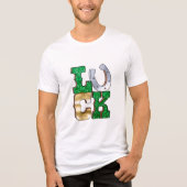Luck Hoefijzer Green Gold St Patricks Day Tri-Blend Shirt (Voorkant)