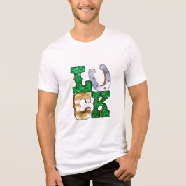 Luck Hoefijzer Green Gold St Patricks Day Tri-Blend Shirt
