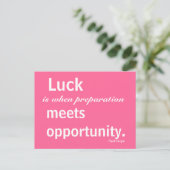 Luck, Inspiration, Opportunity, Briefkaart (Staand voorkant)