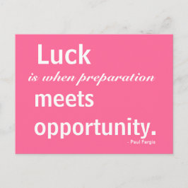 Luck, Inspiration, Opportunity, Briefkaart