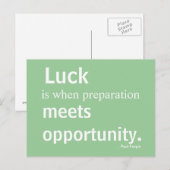 Luck, Inspiration, Opportunity, Briefkaart (Voorkant / Achterkant)