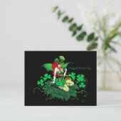 Luck Irish Fairy Green Briefkaart (Staand voorkant)