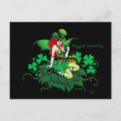 Luck Irish Fairy Green Briefkaart (Voorkant)