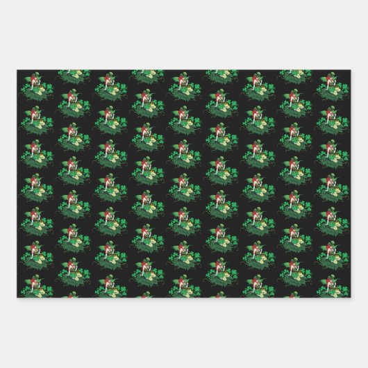 Luck Irish Fairy Green Inpakpapier Vel (Voorkant 2)