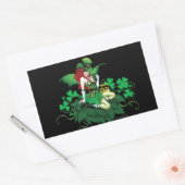 Luck Irish Fairy Green Rechthoekige Sticker (Envelop)