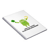 Luck is een factor in software development Bugdroi Notitieboek (Rechterzijde)