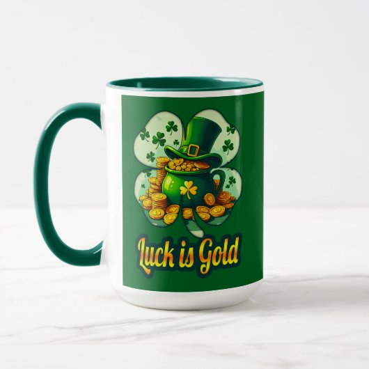 Luck Is Gold St Patrick’s Day - caneca Mok (Links)