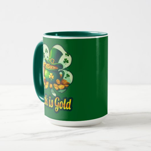 Luck Is Gold St Patrick’s Day - caneca Mok (Voorkant links)
