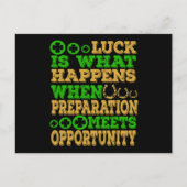Luck is wat er gebeurt wanneer de voorbereiding aa briefkaart (Voorkant)