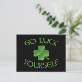 Luck je zelf grappig St. Patrick's Day Briefkaart (Staand voorkant)