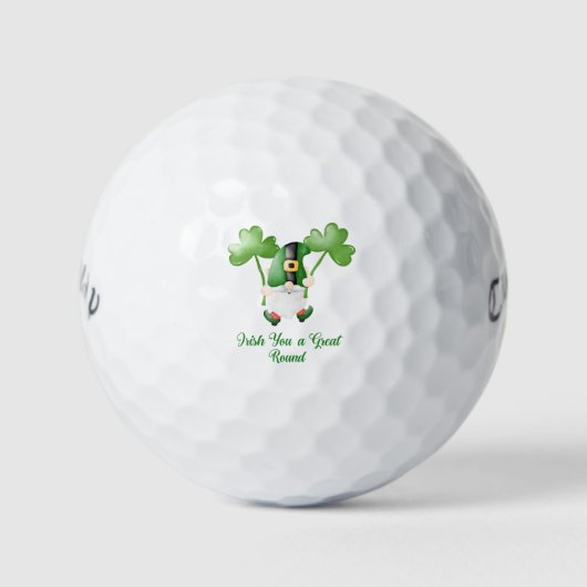 Luck & Laughter 'Irish You A Great Round' Fun Gift Golfballen (Voorkant)