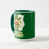 Luck Looks Good on Me St Patrick’s Day - caneca Mok (Voorkant links)