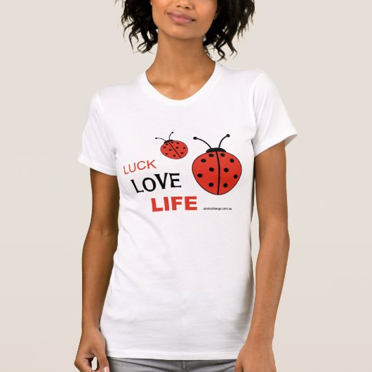 Luck Love Life-singlet T-shirt (Voorkant)