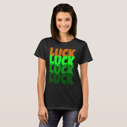 Luck Lucky St Patricks Day T-shirt (Voorkant volledig)
