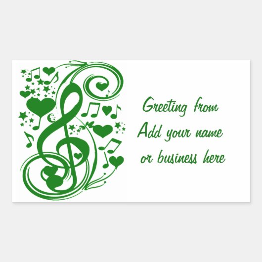 Luck Notes_ Rechthoekige Sticker (Voorkant)